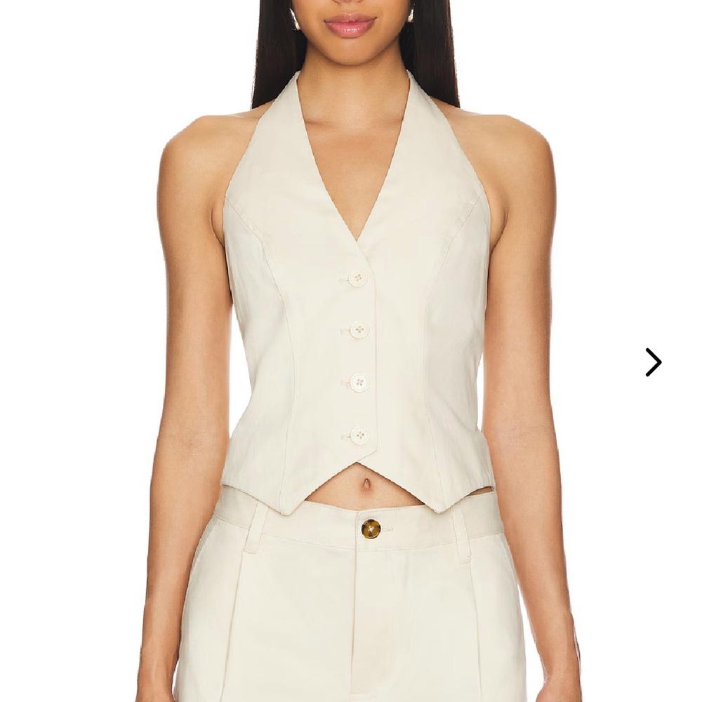 Lovers + Friends Cream Halter Blouse